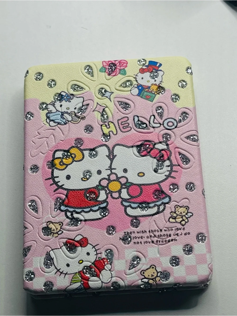 Hello Kitty Pink and Yellow Folding Compact Mirror